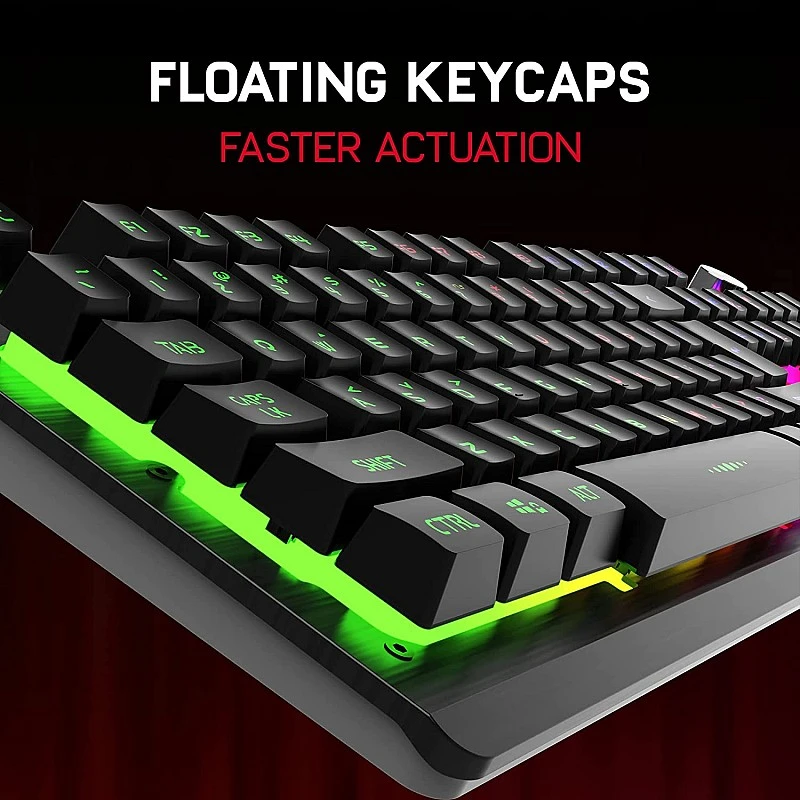 Redgear MT02 Keyboard with LED Modes, Windows Key Lock, Floating & Double Injected Keycaps (Black) Redgear MT02 Keyboard with LED Modes, Windows Key Lock, Floating & Double Injected Keycaps (Black)