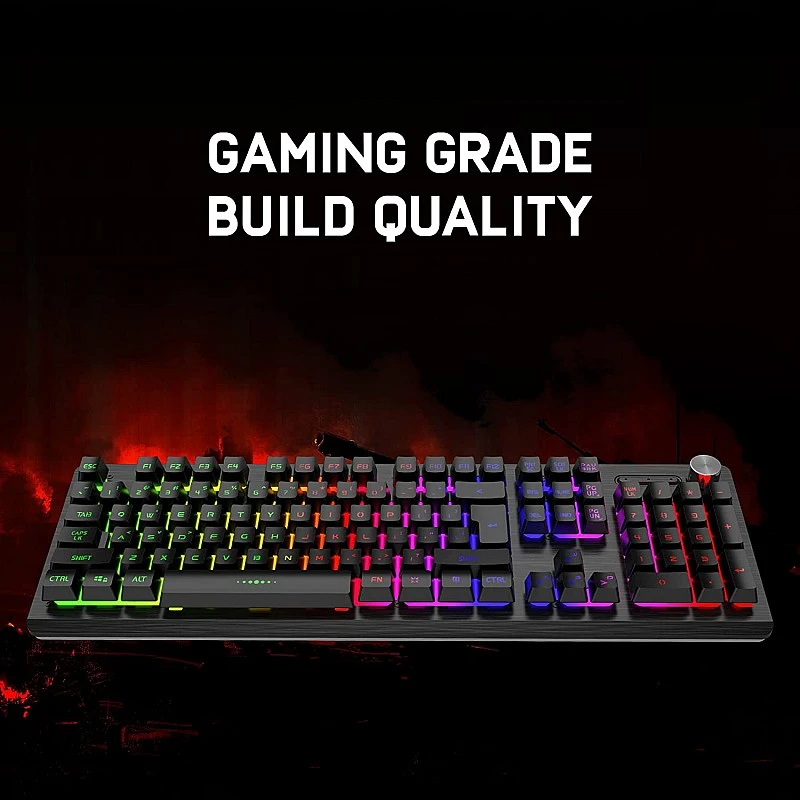 Redgear MT02 Keyboard with LED Modes, Windows Key Lock, Floating & Double Injected Keycaps (Black) Redgear MT02 Keyboard with LED Modes, Windows Key Lock, Floating & Double Injected Keycaps (Black)