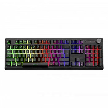 Redgear MT02 Keyboard with LED Modes, Windows Key Lock, Floating & Double Injected Keycaps (Black)