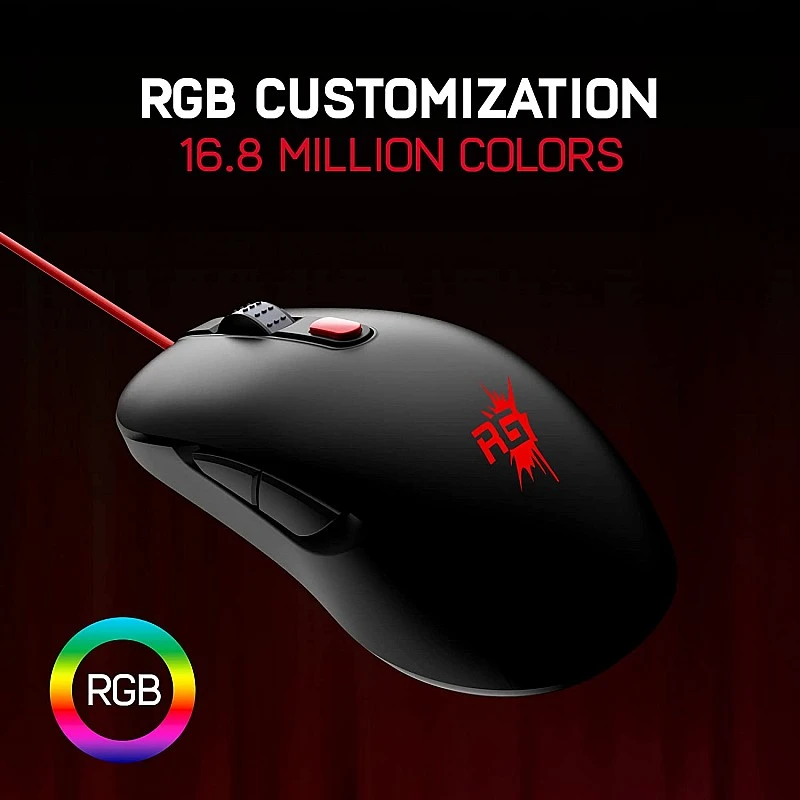 Redgear X12 v2 Wired Gaming Mouse with RGB & Macro (Black) Redgear X12 v2 Wired Gaming Mouse with RGB & Macro (Black)