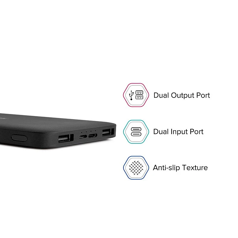 Redmi 10000mAh Fast Charging Slim Lithium Polymer Power Bank (Black, 10W Fast Charging, Dual Ports) Refurbished Redmi 10000mAh Fast Charging Slim Lithium Polymer Power Bank (Black, 10W Fast Charging, Dual Ports) Refurbished