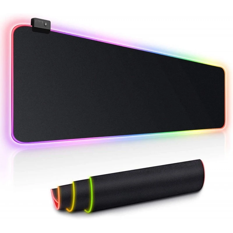 RiaTech RGB Gaming Mouse Pad, Large Extended Soft Led Mouse Pad with 14 Lighting Modes, Computer Keyboard Mousepads Mat (800mm x 300mm x 4mm, Black) RiaTech RGB Gaming Mouse Pad, Large Extended Soft Led Mouse Pad with 14 Lighting Modes, Computer Keyboard Mousepads Mat (800mm x 300mm x 4mm, Black)