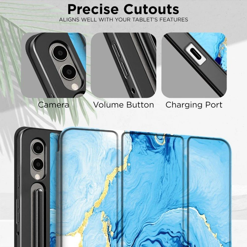 Robustrion Cover for Samsung Galaxy Tab S9 FE+ / Tab S10 Plus/Tab S9 Plus 12.4 inch Cover Case with [S Pen Holder] for Samsung Tab S9 FE Plus / S9+ / S10+ Tablet Cover [Auto Sleep/Wake] - Black