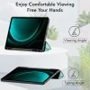 Robustrion Cover for Samsung Galaxy Tab S9 FE+ / Tab S10 Plus/Tab S9 Plus 12.4 inch Cover Case with [S Pen Holder] for Samsung Tab S9 FE Plus / S9+ / S10+ Tablet Cover [Auto Sleep/Wake] - Black