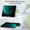 Robustrion Cover for Samsung Galaxy Tab S9 FE+ / Tab S10 Plus/Tab S9 Plus 12.4 inch Cover Case with [S Pen Holder] for Samsung Tab S9 FE Plus / S9+ / S10+ Tablet Cover [Auto Sleep/Wake] - Black