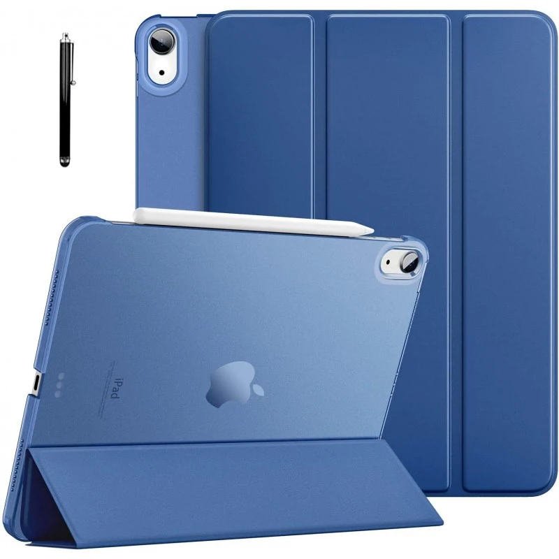 Robustrion Cover for iPad Air 5th Generation Cover / 4th Generation Smart Flip Case with Translucent Back - Black