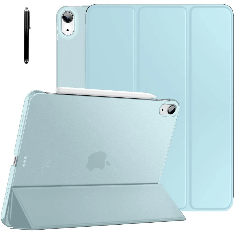 Robustrion Cover for iPad Air 5th Generation Cover / 4th Generation Smart Flip Case with Translucent Back - Black