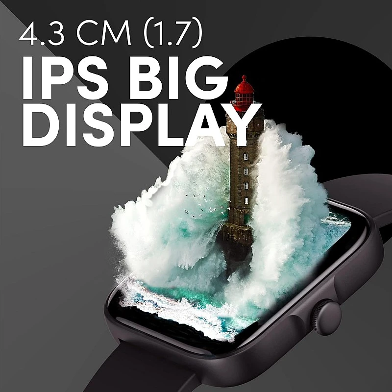 SENS NUTON 1 with 1.7 IPS Display, Orbiter, 5ATM & 150+ Watch Faces & Free Additional Strap (Matte Black) SENS NUTON 1 with 1.7 IPS Display, Orbiter, 5ATM & 150+ Watch Faces & Free Additional Strap (Matte Black)