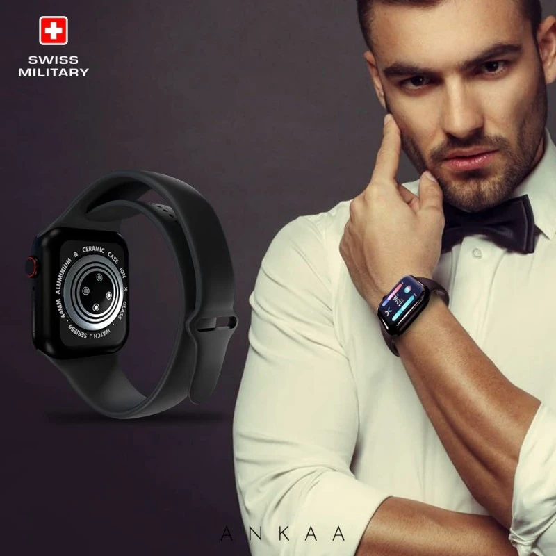 SWISS MILITARY Ankaa Smart Watch with 7 Days Battery Life, Full Touch HD Display, 24 * 7 Heart Rate Monitor, Sleep Monitoring. SWISS MILITARY Ankaa Smart Watch with 7 Days Battery Life, Full Touch HD Display, 24 * 7 Heart Rate Monitor, Sleep Monitoring.