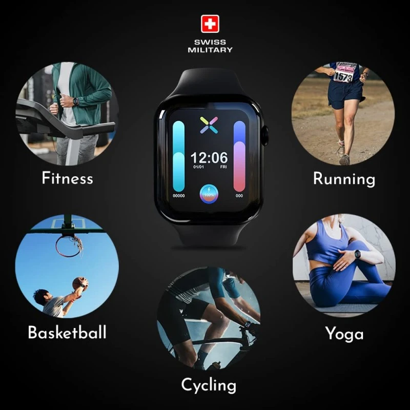 SWISS MILITARY Ankaa Smart Watch with 7 Days Battery Life, Full Touch HD Display, 24 * 7 Heart Rate Monitor, Sleep Monitoring. SWISS MILITARY Ankaa Smart Watch with 7 Days Battery Life, Full Touch HD Display, 24 * 7 Heart Rate Monitor, Sleep Monitoring.