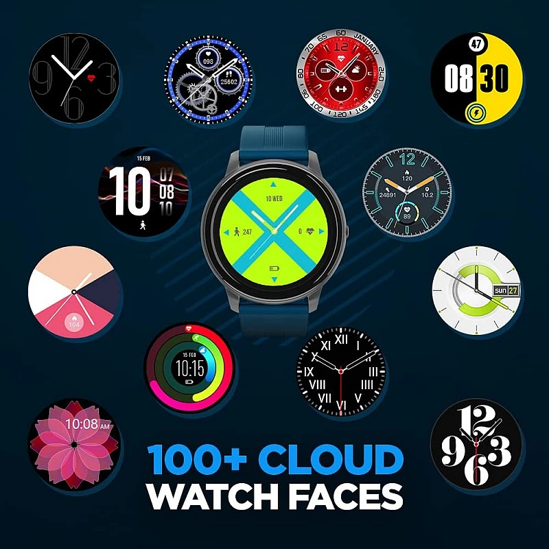 SYSKA SW200 Smart Watch 100+ Cloud & Customizable Watch Faces | Smart Notifications for Calls, SMS, Whatsapp|Battery Runtime-Upto 10 Days (Spectra Blue) SYSKA SW200 Smart Watch 100+ Cloud & Customizable Watch Faces | Smart Notifications for Calls, SMS, Whatsapp|Battery Runtime-Upto 10 Days (Spectra Blue)