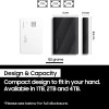 Samsung T9 Portable External SSD 1TB, USB 3.2, Speed up to 2,000 MB/s Read Speed, Storage for Professional Creators - videographers, Graphic Designers, Artists, MU-PG1T0B/WW, Black