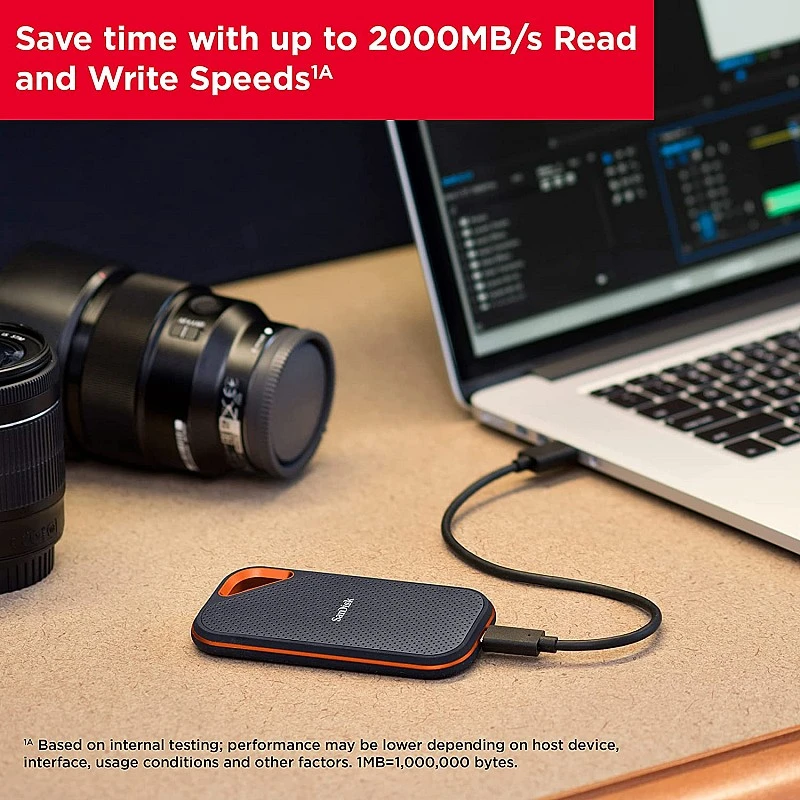 SanDisk 2TB Extreme Pro Portable SSD 2000MB/s R/W Upto 2 Meter Drop Protection with IP55 Water and dust Resistance ssd SanDisk 2TB Extreme Pro Portable SSD 2000MB/s R/W Upto 2 Meter Drop Protection with IP55 Water and dust Resistance ssd