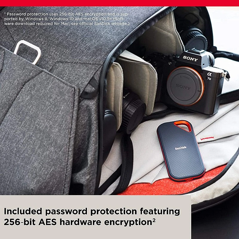 SanDisk 2TB Extreme Pro Portable SSD 2000MB/s R/W Upto 2 Meter Drop Protection with IP55 Water and dust Resistance ssd SanDisk 2TB Extreme Pro Portable SSD 2000MB/s R/W Upto 2 Meter Drop Protection with IP55 Water and dust Resistance ssd