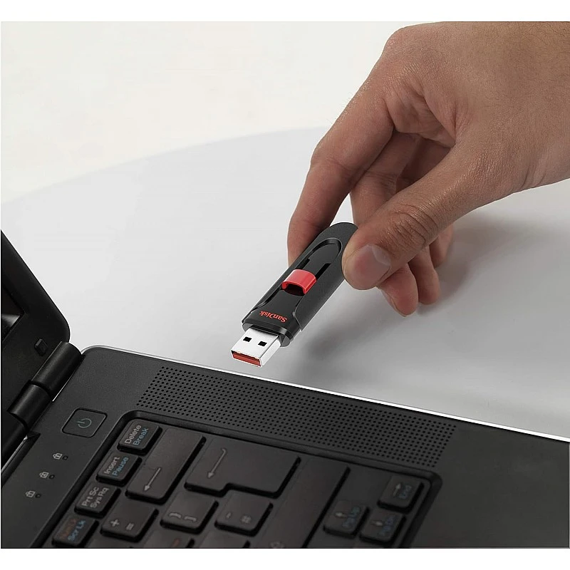 SanDisk Cruzer Glide 3.0 USB Flash Drive, CZ600 64GB, USB3.0, Black with red Slider, Retractable Design, 5Y SanDisk Cruzer Glide 3.0 USB Flash Drive, CZ600 64GB, USB3.0, Black with red Slider, Retractable Design, 5Y