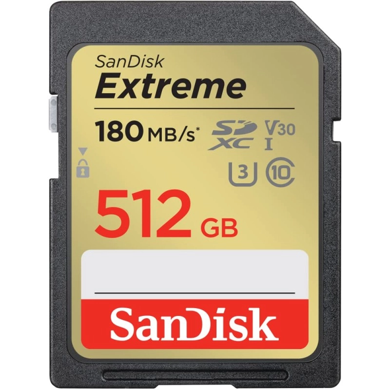 SanDisk Extreme SD UHS I 256GB Card for 4K Video for DSLR and Mirrorless Cameras 180MB/s Read & 130MB/s Write