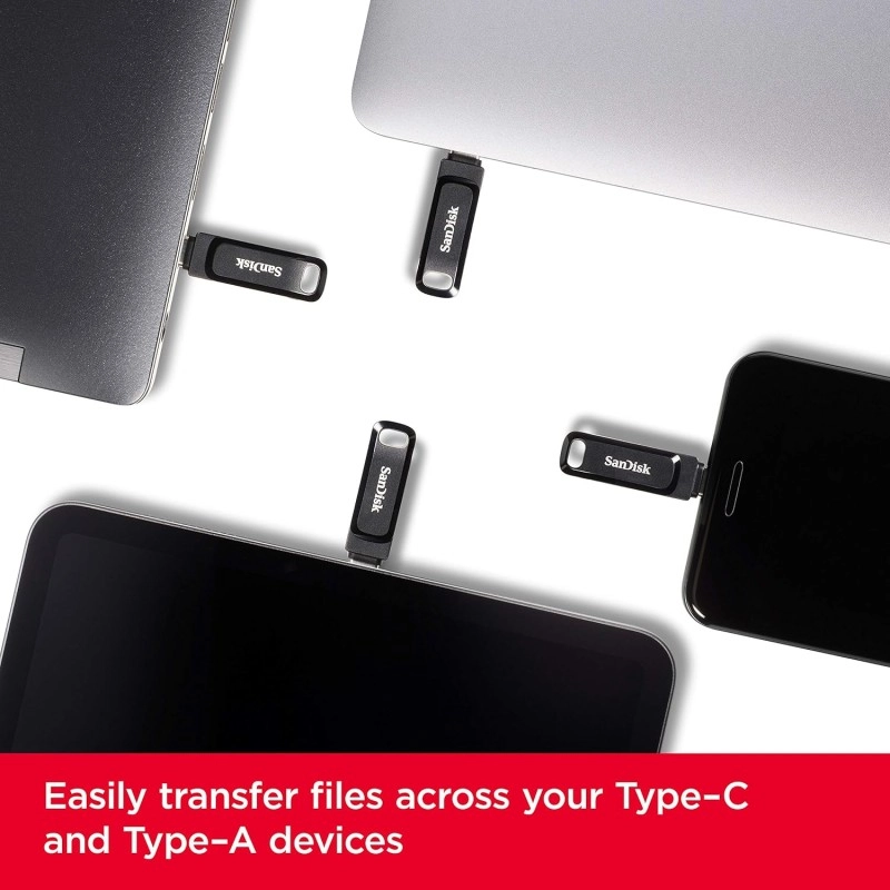 Sandisk USB Ultra Dual Drive Go Type C Pendrive for Mobile 512Gb, Upto 400Mb/S R