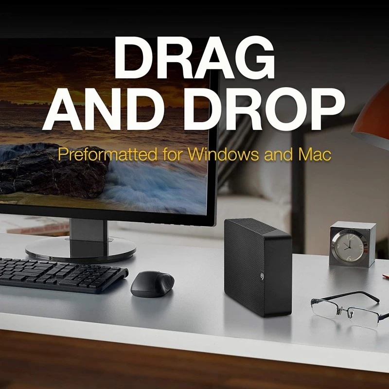 Seagate Expansion 16TB Desktop External HDD - USB 3.0 for Windows and Mac with 3 yr Data Recovery Services, Portable Hard Drive (STKP16000402), Black Seagate Expansion 16TB Desktop External HDD - USB 3.0 for Windows and Mac with 3 yr Data Recovery Services, Portable Hard Drive (STKP16000402), Black