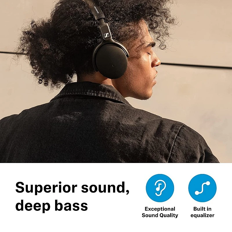 Sennheiser HD 350BT Wireless Bluetooth Over The Ear Headphone with Mic White Sennheiser HD 350BT Wireless Bluetooth Over The Ear Headphone with Mic White
