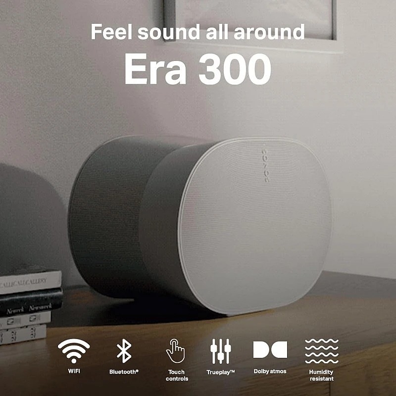 Sonos Era 300 Wireless Speaker - The Spatial Audio Speaker with Dolby Atmos, White Sonos Era 300 Wireless Speaker - The Spatial Audio Speaker with Dolby Atmos, White