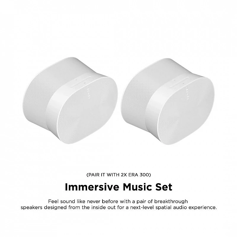 Sonos Era 300 Wireless Speaker - The Spatial Audio Speaker with Dolby Atmos, White Sonos Era 300 Wireless Speaker - The Spatial Audio Speaker with Dolby Atmos, White