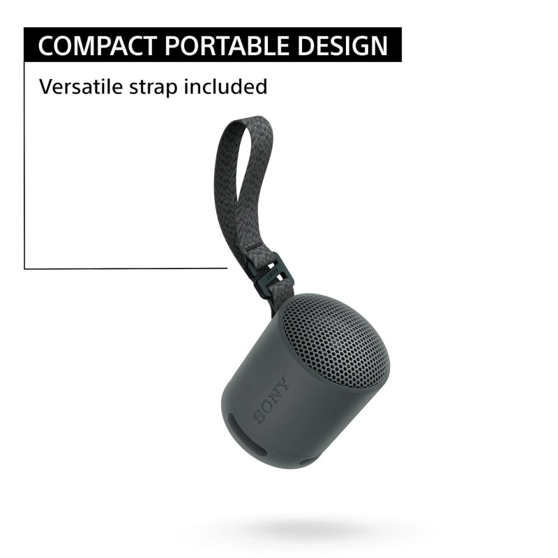Sony SRS-XB100 Wireless Bluetooth Portable Lightweight Super-Compact Travel Speaker, Extra-Durable IP67 Waterproof & Dustproof, 16 Hrs Batt, Versatile Strap, Extra Bass & Hands-Free Calling-Blue