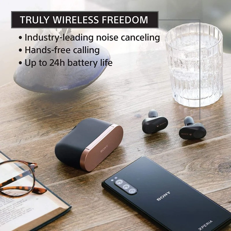 Sony WF-1000XM3 Industry Leading Active Noise Cancellation True Wireless TWS Bluetooth 5.0 Earbuds Black Sony WF-1000XM3 Industry Leading Active Noise Cancellation True Wireless TWS Bluetooth 5.0 Earbuds Black