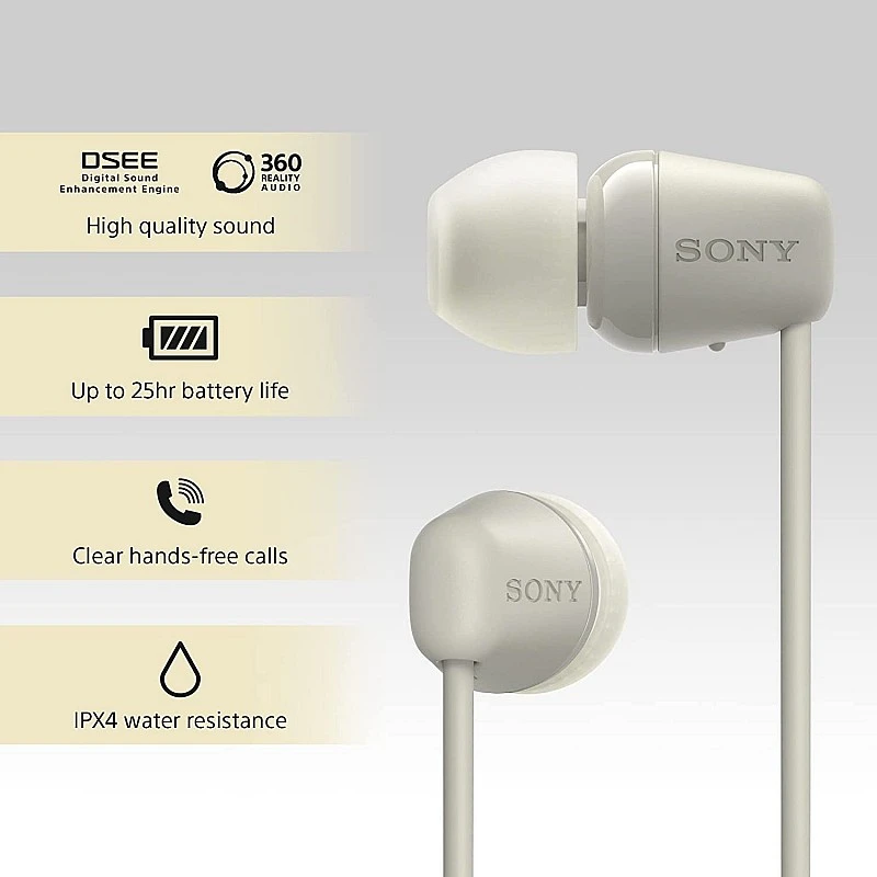 Sony WI-C100 Wireless Headphones 25 Hrs Battery, DSEE-Upscale, (Black) Sony WI-C100 Wireless Headphones 25 Hrs Battery, DSEE-Upscale, (Black)