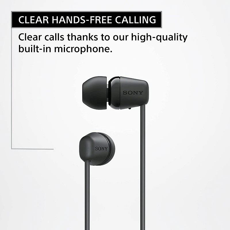 Sony WI-C100 Wireless Headphones 25 Hrs Battery, DSEE-Upscale, (Black) Sony WI-C100 Wireless Headphones 25 Hrs Battery, DSEE-Upscale, (Black)