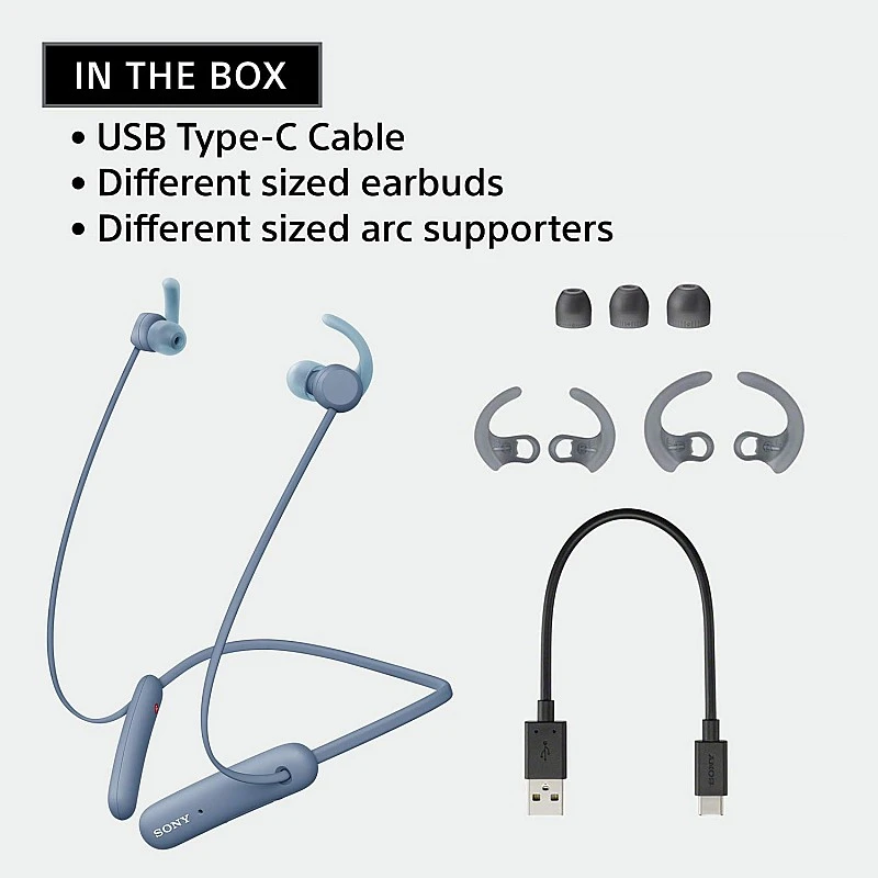 Sony WI-SP510 Wireless Sports Extra Bass in-Ear Headphones (Blue) Sony WI-SP510 Wireless Sports Extra Bass in-Ear Headphones (Blue)