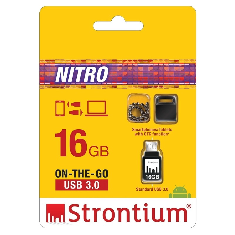 Strontium Nitro SR16GBBOTG2Z 16GB USB OTG Pen Drive (Black) Strontium Nitro SR16GBBOTG2Z 16GB USB OTG Pen Drive (Black)