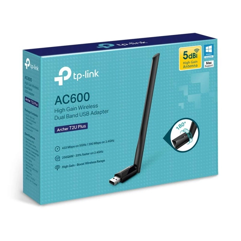 TP-LINK AC1300 Archer T3U Plus High Gain USB 3.0 Wi-Fi Dongle, Wireless Dual Band MU-MIMO WiFi Adapter with High Gain Antenna, Supports Windows 11/10/8.1/8/7/XP/Mac OS (Black) TP-LINK AC1300 Archer T3U Plus High Gain USB 3.0 Wi-Fi Dongle, Wireless Dual Band MU-MIMO WiFi Adapter with High Gain Antenna, Supports Windows 11/10/8.1/8/7/XP/Mac OS (Black)