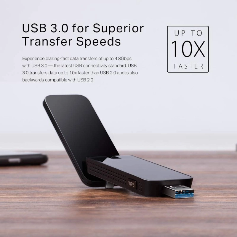 TP-Link Archer T4U AC1300 Wireless Dual Band USB Adapter Black