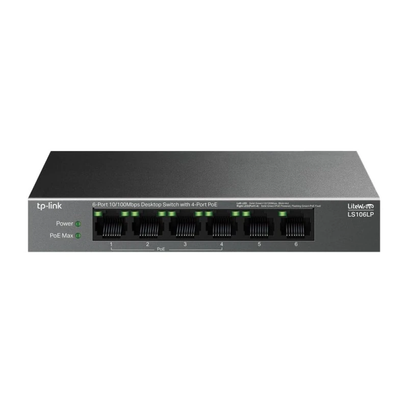 TP-Link LS109P 9-Port 10/100Mbps Desktop Ethernet Switch with 8-Port PoE+, 63 W PoE Budget, PoE Auto Recovery,Up to 250 m PoE Transmission, Plug & Play, Ideal for IP Surveillance & Network Security TP-Link LS109P 9-Port 10/100Mbps Desktop Ethernet Switch with 8-Port PoE+, 63 W PoE Budget, PoE Auto Recovery,Up to 250 m PoE Transmission, Plug & Play, Ideal for IP Surveillance & Network Security