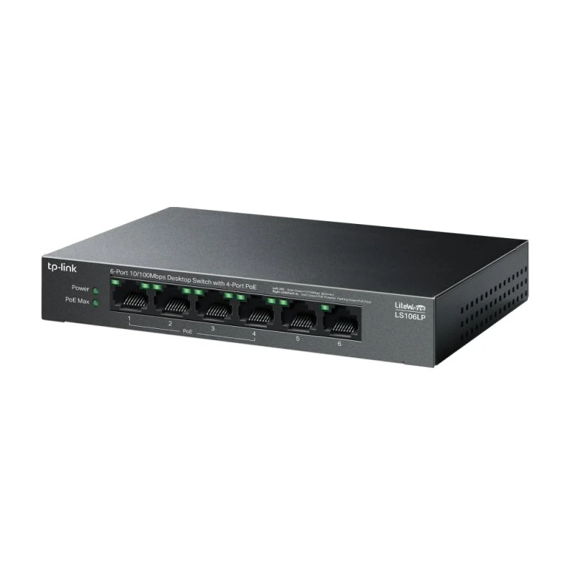 TP-Link LS109P 9-Port 10/100Mbps Desktop Ethernet Switch with 8-Port PoE+, 63 W PoE Budget, PoE Auto Recovery,Up to 250 m PoE Transmission, Plug & Play, Ideal for IP Surveillance & Network Security TP-Link LS109P 9-Port 10/100Mbps Desktop Ethernet Switch with 8-Port PoE+, 63 W PoE Budget, PoE Auto Recovery,Up to 250 m PoE Transmission, Plug & Play, Ideal for IP Surveillance & Network Security