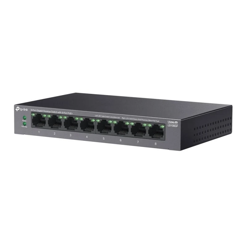 TP-Link LS109P 9-Port 10/100Mbps Desktop Ethernet Switch with 8-Port PoE+, 63 W PoE Budget, PoE Auto Recovery,Up to 250 m PoE Transmission, Plug & Play, Ideal for IP Surveillance & Network Security TP-Link LS109P 9-Port 10/100Mbps Desktop Ethernet Switch with 8-Port PoE+, 63 W PoE Budget, PoE Auto Recovery,Up to 250 m PoE Transmission, Plug & Play, Ideal for IP Surveillance & Network Security