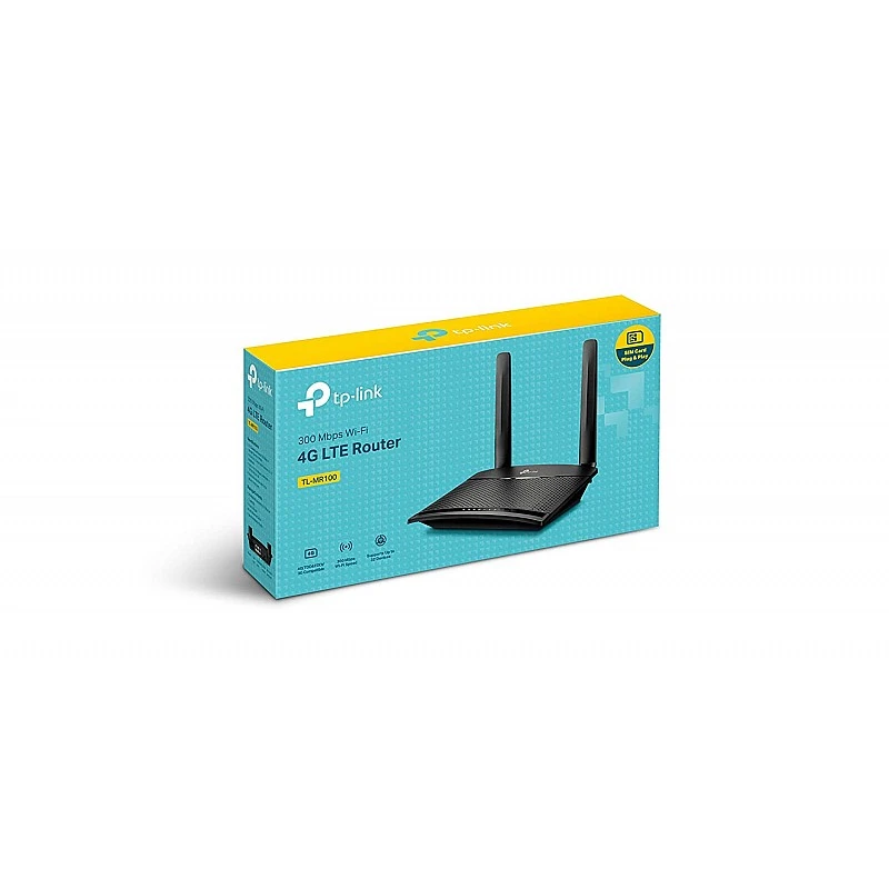 TP-Link TL-MR100 300Mbps Wireless N 4G LTE Wi-Fi N300 Plug and Play Parental Controls Guest Network with Micro SIM Card Slot Wi-Fi Router TP-Link TL-MR100 300Mbps Wireless N 4G LTE Wi-Fi N300 Plug and Play Parental Controls Guest Network with Micro SIM Card Slot Wi-Fi Router