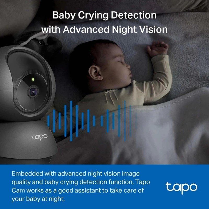 Tapo TP-Link C200 360° 2MP 1080p Full HD Pan/Tilt Home Security Wi-Fi Smart Camera| Alexa Enabled| 2-Way Audio| Night Vision| Motion Detection| Sound and Light Alarm| Indoor CCTV White- Tapo TP-Link C200 360° 2MP 1080p Full HD Pan/Tilt Home Security Wi-Fi Smart Camera| Alexa Enabled| 2-Way Audio| Night Vision| Motion Detection| Sound and Light Alarm| Indoor CCTV White-