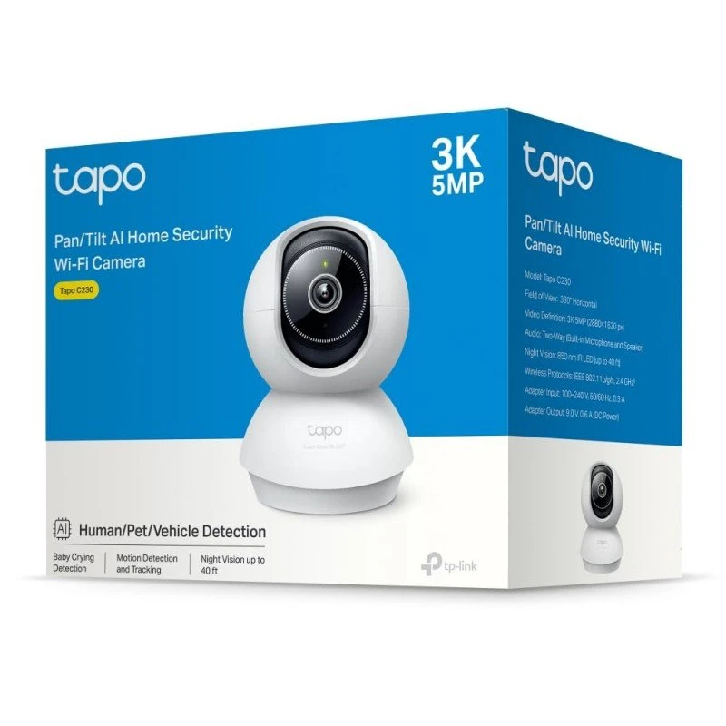 Tapo TP-Link C200 360° 2MP 1080p Full HD Pan/Tilt Home Security Wi-Fi Smart Camera| Alexa Enabled| 2-Way Audio| Night Vision| Motion Detection| Sound and Light Alarm| Indoor CCTV White- Tapo TP-Link C200 360° 2MP 1080p Full HD Pan/Tilt Home Security Wi-Fi Smart Camera| Alexa Enabled| 2-Way Audio| Night Vision| Motion Detection| Sound and Light Alarm| Indoor CCTV White-