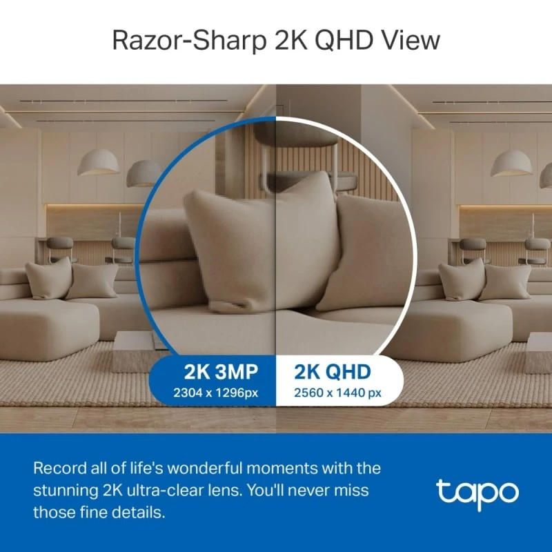 Tapo TP-Link C210P2 360° 3MP 2K 2304 Full HD 1296P Video Pan/Tilt Smart Wi-Fi Security Camera | Alexa Enabled | 2-Way Audio| Night Vision| Motion Detection | Indoor CCTV | Pack of 2,White Tapo TP-Link C210P2 360° 3MP 2K 2304 Full HD 1296P Video Pan/Tilt Smart Wi-Fi Security Camera | Alexa Enabled | 2-Way Audio| Night Vision| Motion Detection | Indoor CCTV | Pack of 2,White
