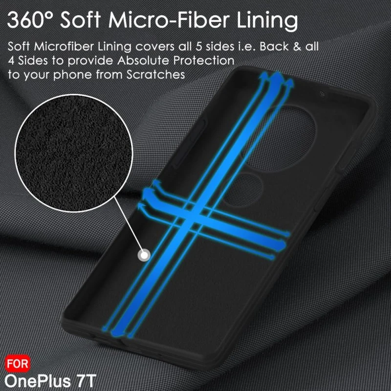 Oneplus orignal Silicone Back Cover Case for OnePlus 7T | (Silicone, Black) Oneplus orignal Silicone Back Cover Case for OnePlus 7T | (Silicone, Black)