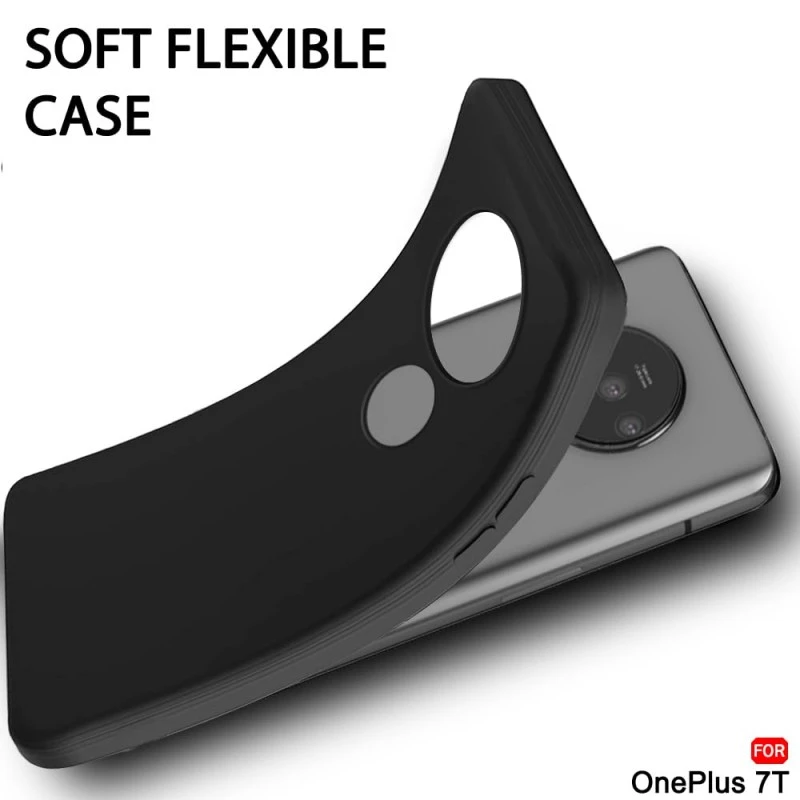 Oneplus orignal Silicone Back Cover Case for OnePlus 7T | (Silicone, Black) Oneplus orignal Silicone Back Cover Case for OnePlus 7T | (Silicone, Black)