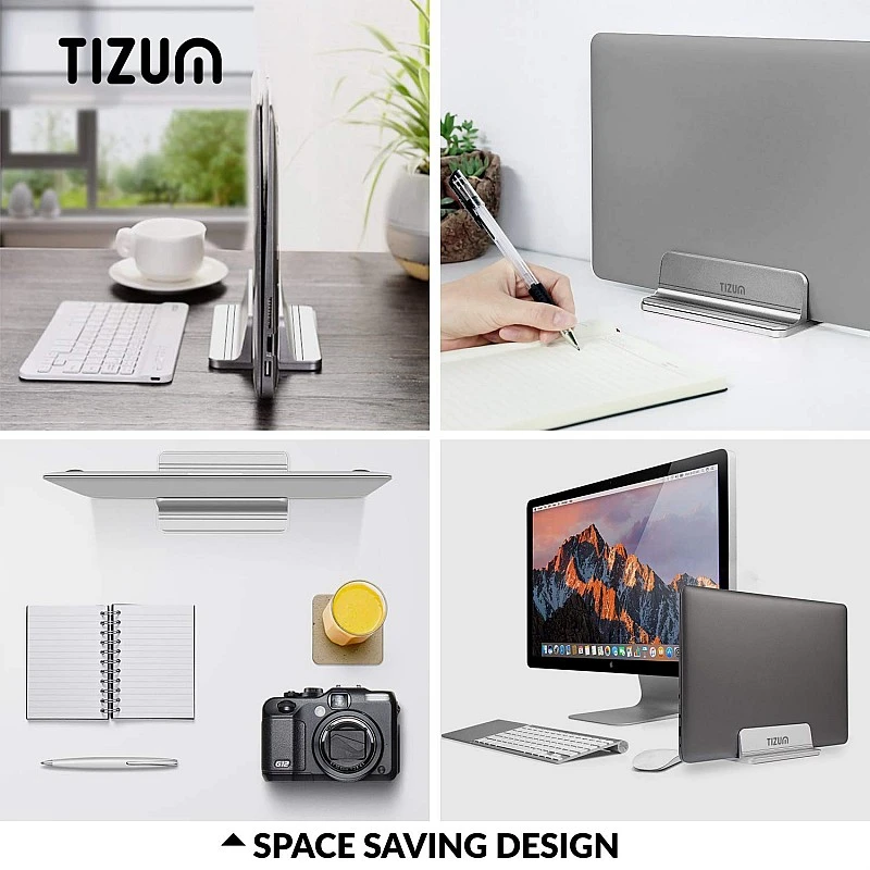 Tizum Vertical Laptop Stand for Desk with Adjustable Dock Width, Tizum Vertical Laptop Stand for Desk with Adjustable Dock Width,