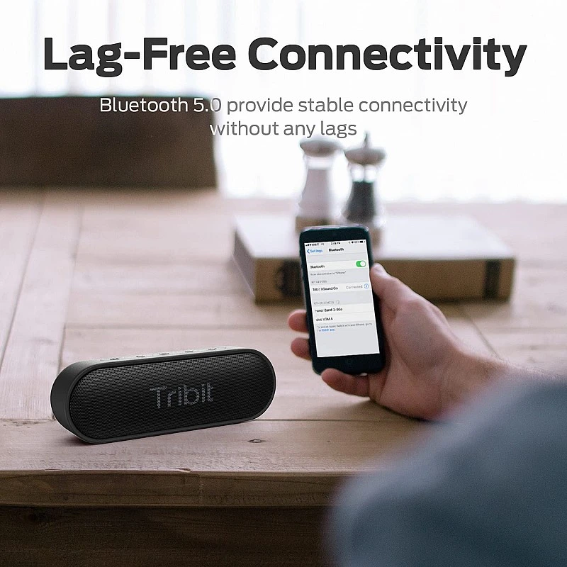 Tribit XSound Go 16W 5.0 Bluetooth Speaker with Loud Sound & Rich Bass, 24H Playtime, IPX7 Waterproof, Wireless Stereo Pairing (Black) Tribit XSound Go 16W 5.0 Bluetooth Speaker with Loud Sound & Rich Bass, 24H Playtime, IPX7 Waterproof, Wireless Stereo Pairing (Black)