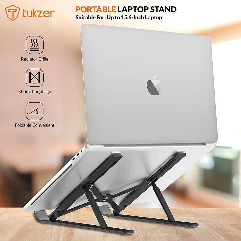 Tukzer Imported Laptop Stand Notebook Riser 6 Level Height Angle Adjustment 2X Stronger M-Shape Aluminum Laptop Tabel Stand Tukzer Imported Laptop Stand Notebook Riser 6 Level Height Angle Adjustment 2X Stronger M-Shape Aluminum Laptop Tabel Stand