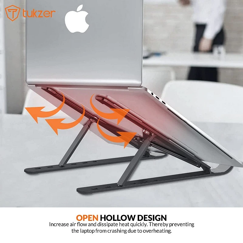 Tukzer Imported Laptop Stand Notebook Riser 6 Level Height Angle Adjustment 2X Stronger M-Shape Aluminum Laptop Tabel Stand Tukzer Imported Laptop Stand Notebook Riser 6 Level Height Angle Adjustment 2X Stronger M-Shape Aluminum Laptop Tabel Stand