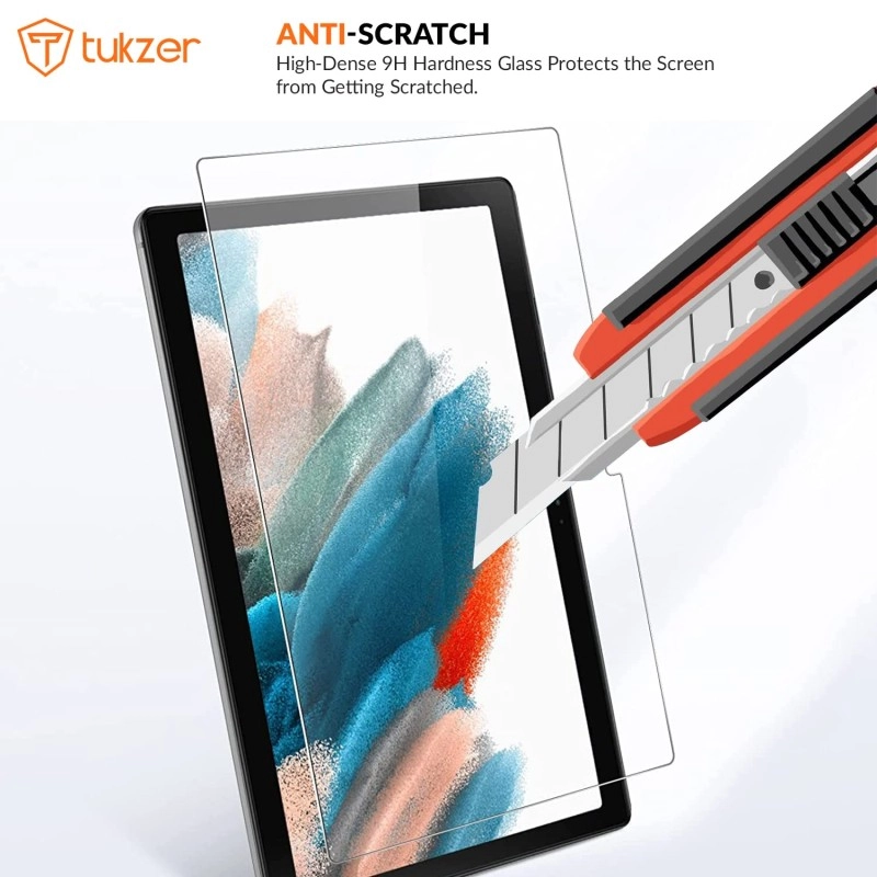 Tukzer Tempered Glass Screen Protector For Samsung Galaxy Tab A8 10.5-Inch (2021 Release)(SM-X200/ SM-X205)| Premium 9H Hardness, Anti-Scratch, Bubble-free Screen Guard Tukzer Tempered Glass Screen Protector For Samsung Galaxy Tab A8 10.5-Inch (2021 Release)(SM-X200/ SM-X205)| Premium 9H Hardness, Anti-Scratch, Bubble-free Screen Guard