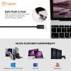 Tukzer USB Computer Microphone, RGB Mic, Omnidirectional Condenser Noise-Cancelling with On-Off Button, Plug & Play Desktop Laptop Mic (Black) 