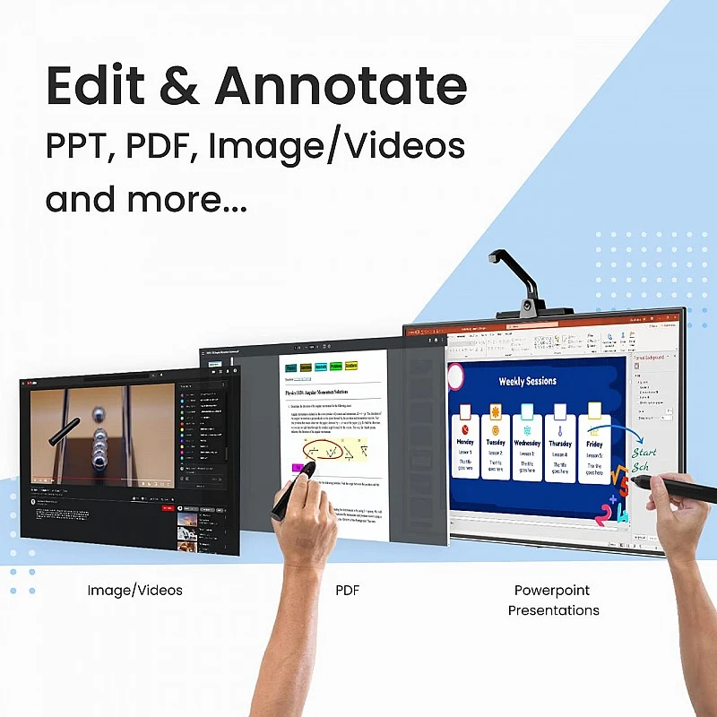 TutorPlus Portable Interactive Panel, Convert Any Monitor/Display (32 inches - 65 inches) into Digital white TutorPlus Portable Interactive Panel, Convert Any Monitor/Display (32 inches - 65 inches) into Digital white