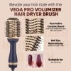 VEGA Pro Volumizer Hair Dryer,Tangle-Free Bristles,3 Heat/2 Speed Settings For Hair Style,Ceramic Tourmaline Coating Brush Head,One Step Styler,Hot Air Blow Dryer Brush For Women (Vhsd-02),1200 Watt VEGA Pro Volumizer Hair Dryer,Tangle-Free Bristles,3 Heat/2 Speed Settings For Hair Style,Ceramic Tourmaline Coating Brush Head,One Step Styler,Hot Air Blow Dryer Brush For Women (Vhsd-02),1200 Watt